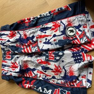 Patriotic Red, White & Navy Athletic Shorts
